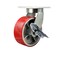 Service Caster 8'' Extra Heavy Duty Red Poly on Cast Iron Wheel Swivel Caster with Brake CRAN-SCC-KP92S830-PUR-RS-SLB - alternate 1